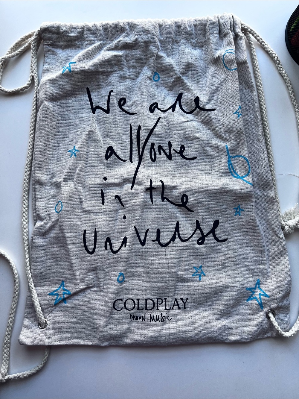 Coldplay 'We Are All One in the Universe' Drawstring Bag